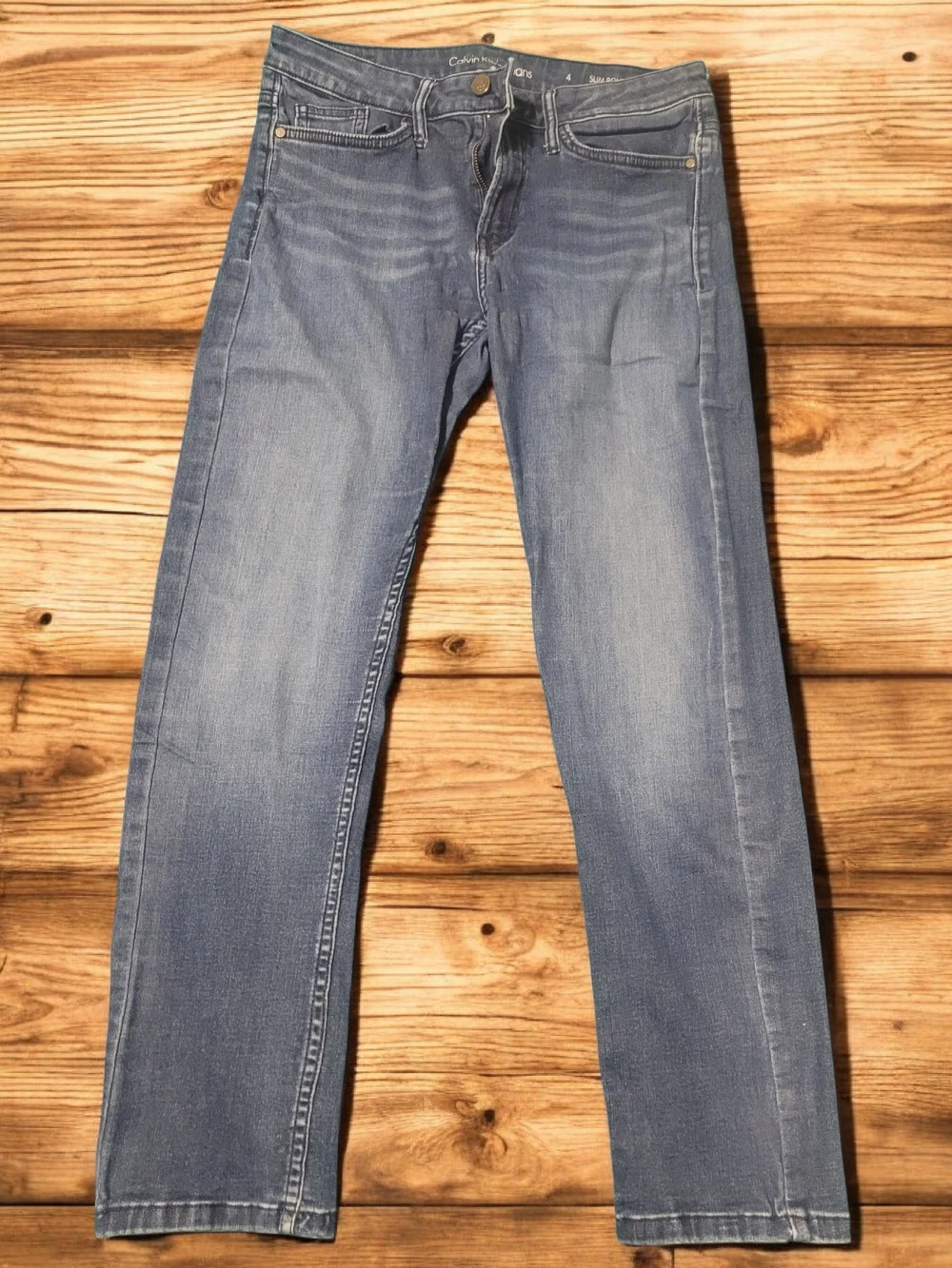 Calvin Klein Women's Medium Blue Slim Boyfriend Jeans Size 4 - Picture 1 of 5